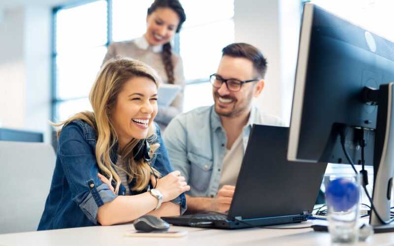 Smaller Happy Team Work