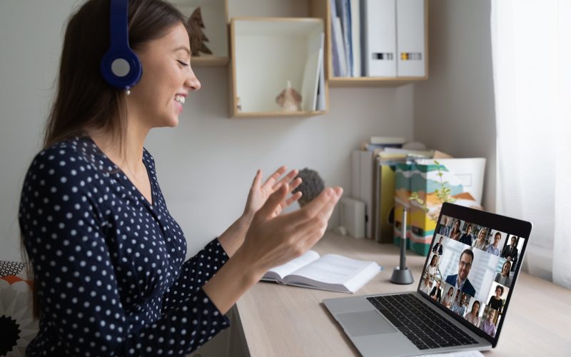 Small Happy Remote Worker