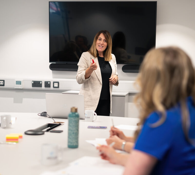 Mental Health Expert leads a group session.
